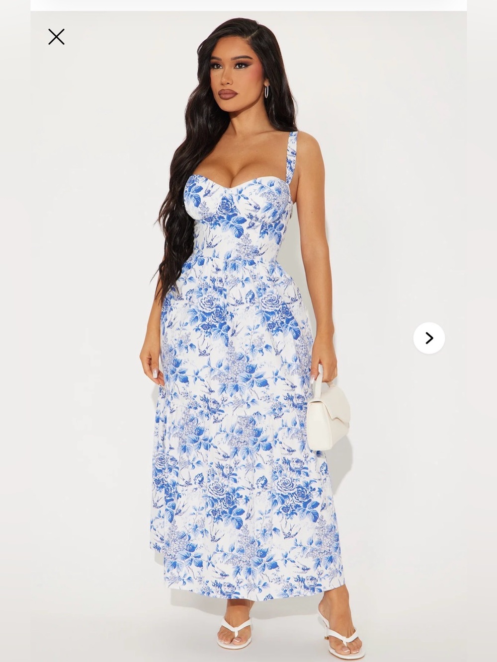 Blue floral Fashion Nova Midi dress